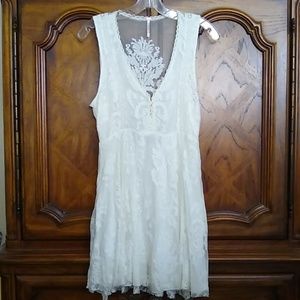 Free People curtain lace babydoll dress, size 0